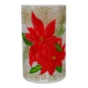 Northlight 10" Hand-Painted Red Poinsettias And Gold Flameless Glass Christmas Candle Holder -Christmas Decor Sale northlight se91538 73350.1604023649