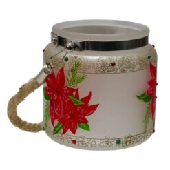 Northlight 4" Hand-Painted Red Poinsettias And Gold Flameless Glass Christmas Candle Holder -Christmas Decor Sale northlight se91539 1 47162.1605147743