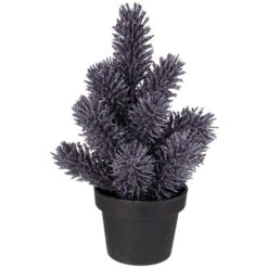 Northlight Potted Metallic Glitter Artificial Mini Pine Christmas Tree - 8.5" - Unlit