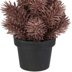 Northlight Potted Glittered Artificial Pine Christmas Tree - 8.5" - Rose Gold - Unlit -Christmas Decor Sale northlight sf89182 3 sample 11640.1601169975