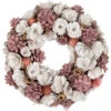 Northlight 13" White And Pink Wooden Floral Christmas Wreath With Pinecones 1 Northlight 13" White And Pink Wooden Floral Christmas Wreath With Pinecones -Christmas Decor Sale northlight sh27004 1 18775.1680285012