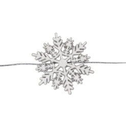 Northlight 5' White Glitter Dusted Wooden Snowflake Christmas Garland -Christmas Decor Sale northlight sh27143 2 36099.1665610742