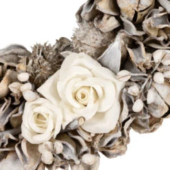Glittered White Roses Winter Botanicals Artificial Christmas Wreath - 9.5" - Unlit -Christmas Decor Sale northlight sh36212 02 04409.1699635161