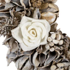 Glittered White Roses Winter Botanicals Artificial Christmas Wreath - 9.5" - Unlit -Christmas Decor Sale northlight sh36212 03 24133.1699635161