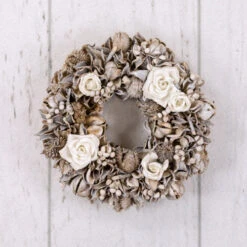 Glittered White Roses Winter Botanicals Artificial Christmas Wreath - 9.5" - Unlit -Christmas Decor Sale northlight sh36212 woodfloor 1 52716.1699376007