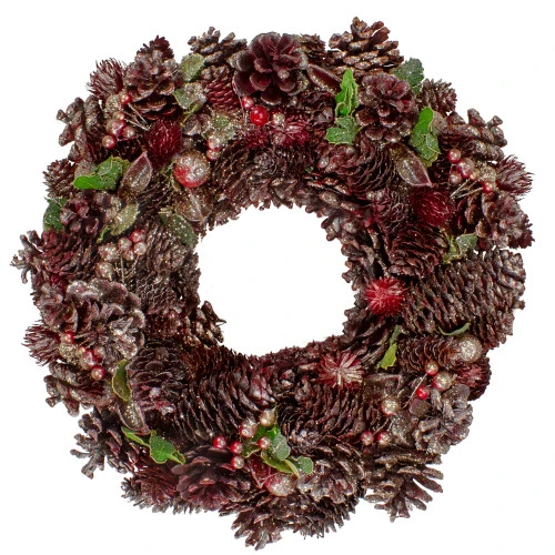 Northlight 13" Red And Gold Glittered Pine Cone And Berry Christmas Wreath 3 Northlight 13" Red And Gold Glittered Pine Cone And Berry Christmas Wreath