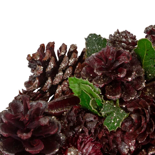 Northlight 13" Red And Gold Glittered Pine Cone And Berry Christmas Wreath 5 Northlight 13" Red And Gold Glittered Pine Cone And Berry Christmas Wreath - Image 3