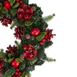 Northlight Red Pine Cones And Ornaments Christmas Wreath, 13" - Unlit -Christmas Decor Sale northlight sh89565 2 updated 51506.1618414103