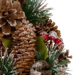 Northlight Green And Brown Frosted Pinecones And Bells Christmas Wreath - 13" Unlit -Christmas Decor Sale northlight sh89573 4 updated 79093.1618414104