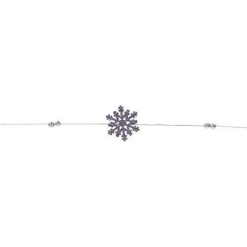 Northlight 5' X 2" Purple Snowflake Christmas Garland With Silver Beads, Unlit 7 Northlight 5' X 2" Purple Snowflake Christmas Garland With Silver Beads, Unlit - Image 5