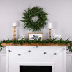 Northlight 5' X 2" Purple Snowflake Christmas Garland With Silver Beads, Unlit 10 Northlight 5' X 2" Purple Snowflake Christmas Garland With Silver Beads, Unlit -Christmas Decor Sale northlight sh89619 styled20on20fireplace 07305.1686144240