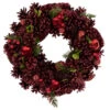 Northlight Red Pinecone, Berry And Ornament Christmas Wreath, 13.5-Inch, Unlit -Christmas Decor Sale northlight sh94263 1 97465.1667636156