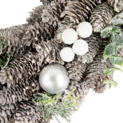Northlight White Berry And Pinecone Foliage Christmas Ornament Wreath, 12.5-Inch, Unlit -Christmas Decor Sale northlight sh94265 3 26199.1667636156
