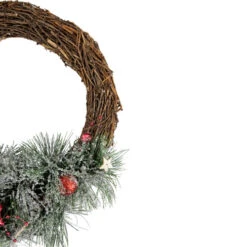 Northlight Red Ornaments, Pine Needle And Stars Frosted Christmas Wreath, 13.75-Inch 9 Northlight Red Ornaments, Pine Needle And Stars Frosted Christmas Wreath, 13.75-Inch -Christmas Decor Sale northlight sh94268 2 77725.1709320720