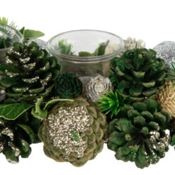 Northlight 13" Green Pinecone And Silver Glitter Ornaments Christmas Tealight Candle Holder 10 Northlight 13" Green Pinecone And Silver Glitter Ornaments Christmas Tealight Candle Holder -Christmas Decor Sale northlight sh94271 4 54713.1667981943