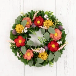 Northlight Wooden Mixed Floral And Foliage Artificial Spring Wreath - 13.75" 11 Northlight Wooden Mixed Floral And Foliage Artificial Spring Wreath - 13.75" -Christmas Decor Sale northlight sh95400 woodfloor 91411.1701883375