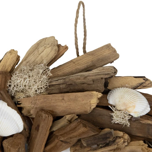 Northlight Natural Driftwood And Seashell Artificial Wreath - 14" 5 Northlight Natural Driftwood And Seashell Artificial Wreath - 14" - Image 3