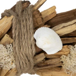 Northlight Natural Driftwood And Seashell Artificial Wreath - 14" 14 Northlight Natural Driftwood And Seashell Artificial Wreath - 14" -Christmas Decor Sale northlight sh95458 05 49696.1706380464