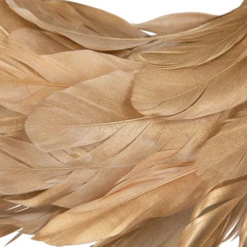 Artificial Feather Wreath - 14" - Gold 8 Artificial Feather Wreath - 14" - Gold - Image 6