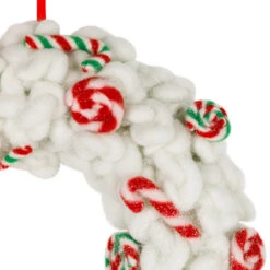 Northlight Plush Peppermint And Candy Canes Christmas Wreath Decoration - 13" - Unlit 11 Northlight Plush Peppermint And Candy Canes Christmas Wreath Decoration - 13" - Unlit -Christmas Decor Sale northlight sh96061 03 60707.1723165688