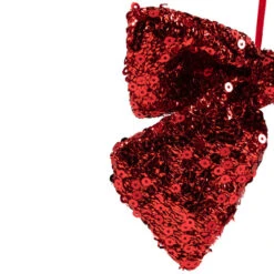 Northlight Shimmering Sequin Bow Christmas Hanging Ornament - 6" - Red -Christmas Decor Sale northlight sh96069 04 49362.1727144673