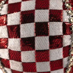 Northlight Sequined And Checkered Teardrop Christmas Ornaments - 4.75" - Red - Set Of 2 -Christmas Decor Sale northlight sh96075 05 07010.1727144672