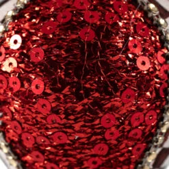 Northlight Sequined And Checkered Teardrop Christmas Ornaments - 4.75" - Red - Set Of 2 -Christmas Decor Sale northlight sh96075 06 41599.1727144674