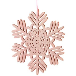 Northlight Snowflake Cut-Out Wood Christmas Ornaments - 4.75" - Pink - Set Of 4 -Christmas Decor Sale northlight sh96078 03 34373.1727144668