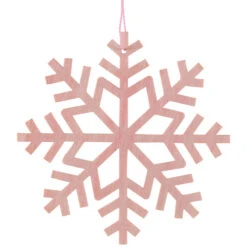 Northlight Wooden Snowflake Christmas Ornaments - 4.75" - Pink - Set Of 4 -Christmas Decor Sale northlight sh96080 01 10029.1727144671