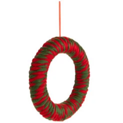 Northlight Twisted Yarn Plush Christmas Wreath - 13.5" - Unlit -Christmas Decor Sale northlight sh96095 02 64075.1720742954