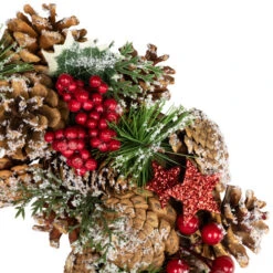 Northlight Flocked Pinecones And Glittered Stars Christmas Wreath - 13.25" - Unlit 10 Northlight Flocked Pinecones And Glittered Stars Christmas Wreath - 13.25" - Unlit -Christmas Decor Sale northlight sh96100 03 77635.1723165692