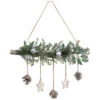 Northlight Glittered Holly Branch With Stars And Pinecones Christmas Wall Decoration - 20.75" - Silver -Christmas Decor Sale northlight sh96104 02 52447.1721349700