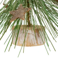 Northlight Frosted Bottle Brush Tree On Wooden Base Christmas Decoration - 13" -Christmas Decor Sale northlight sh96114 04 17088.1720742956