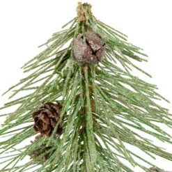 Northlight Frosted Bottle Brush Tree On Wooden Base Christmas Decoration - 8.5" -Christmas Decor Sale northlight sh96115 03 88392.1720742959