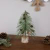 Northlight Frosted Bottle Brush Tree On Wooden Base Christmas Decoration - 8.5" -Christmas Decor Sale northlight sh96115 styled 01 39748.1720742957