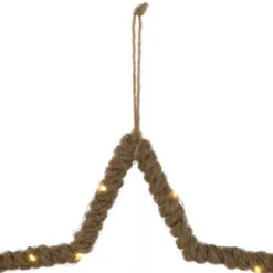 Northlight Lighted Jute Wrapped Star Silhouette Christmas Hanging Decoration - 11.5" -Christmas Decor Sale northlight sh96120 02 45673.1723165686