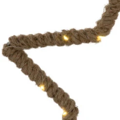 Northlight Lighted Jute Wrapped Star Silhouette Christmas Hanging Decoration - 11.5" -Christmas Decor Sale northlight sh96120 03 85322.1723165685