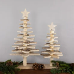 Northlight Star Cut-Outs Wooden Tree Christmas Decoration - 16" -Christmas Decor Sale northlight sh961212c20sh96122 styled 01 91849.1720742958