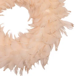 Northlight Glittered Feathers Christmas Wreath - 14.5" - Unlit - Peach -Christmas Decor Sale northlight sh96132 02 77562.1727404100