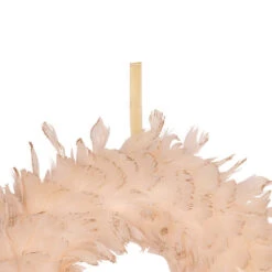Northlight Glittered Feathers Christmas Wreath - 14.5" - Unlit - Peach -Christmas Decor Sale northlight sh96132 03 10289.1727404100