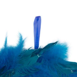 Northlight Two-Tone Feathers Glittered Christmas Wreath - 14.5" - Unlit - Turquoise -Christmas Decor Sale northlight sh96150 03 38793.1727404103