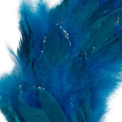 Northlight Two-Tone Feathers Glittered Christmas Wreath - 14.5" - Unlit - Turquoise -Christmas Decor Sale northlight sh96150 04 48026.1727404101