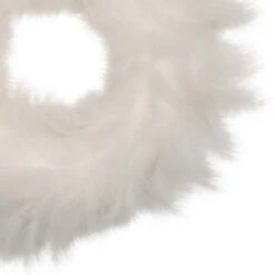 Northlight Wispy Feather Christmas Wreath - 14.5" - Unlit - Winter White -Christmas Decor Sale northlight sh96151 02 88965.1727404103