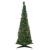 Northlight 6' Pre-Lit Green Holly Leaf Pop-Up Artificial Christmas Tree - Clear Lights -Christmas Decor Sale northlight sm15305 updated2022 27966.1654275942