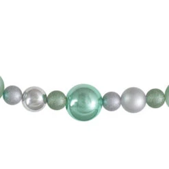 Northlight 6' Silver And Seafoam Green 3-Finish Shatterproof Ball Christmas Garland -Christmas Decor Sale northlight sm91071 2 12171.1603850577