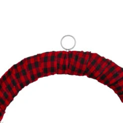 Northlight Red And Black Buffalo Plaid And Berry Artificial Christmas Wreath - 24-Inch, Unlit -Christmas Decor Sale northlight sm91201 2 28903.1665610748