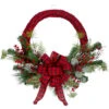 Northlight Red And Black Buffalo Plaid And Berry Artificial Christmas Wreath - 24-Inch, Unlit -Christmas Decor Sale northlight sm91201 76359.1665610748