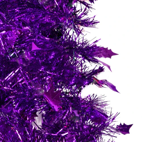 Northlight 4' Purple Tinsel Pop-Up Artificial Christmas Tree, Unlit 5 Northlight 4' Purple Tinsel Pop-Up Artificial Christmas Tree, Unlit - Image 3