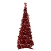 Northlight 6' Pre-Lit Red Tinsel Pop-Up Artificial Christmas Tree - Clear Lights 1 Northlight 6' Pre-Lit Red Tinsel Pop-Up Artificial Christmas Tree - Clear Lights -Christmas Decor Sale northlight sm92154 17320.1647999108