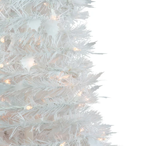 Northlight 6' Pre-Lit White Tinsel Pop-Up Artificial Christmas Tree, Clear Lights 6 Northlight 6' Pre-Lit White Tinsel Pop-Up Artificial Christmas Tree, Clear Lights - Image 4